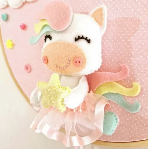 Porta Maternidade Unicornio e Arco Iris