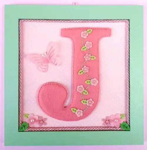 Quadro Boneca de Feltro Borboleta