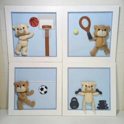 Quadro Ursinho Esportes