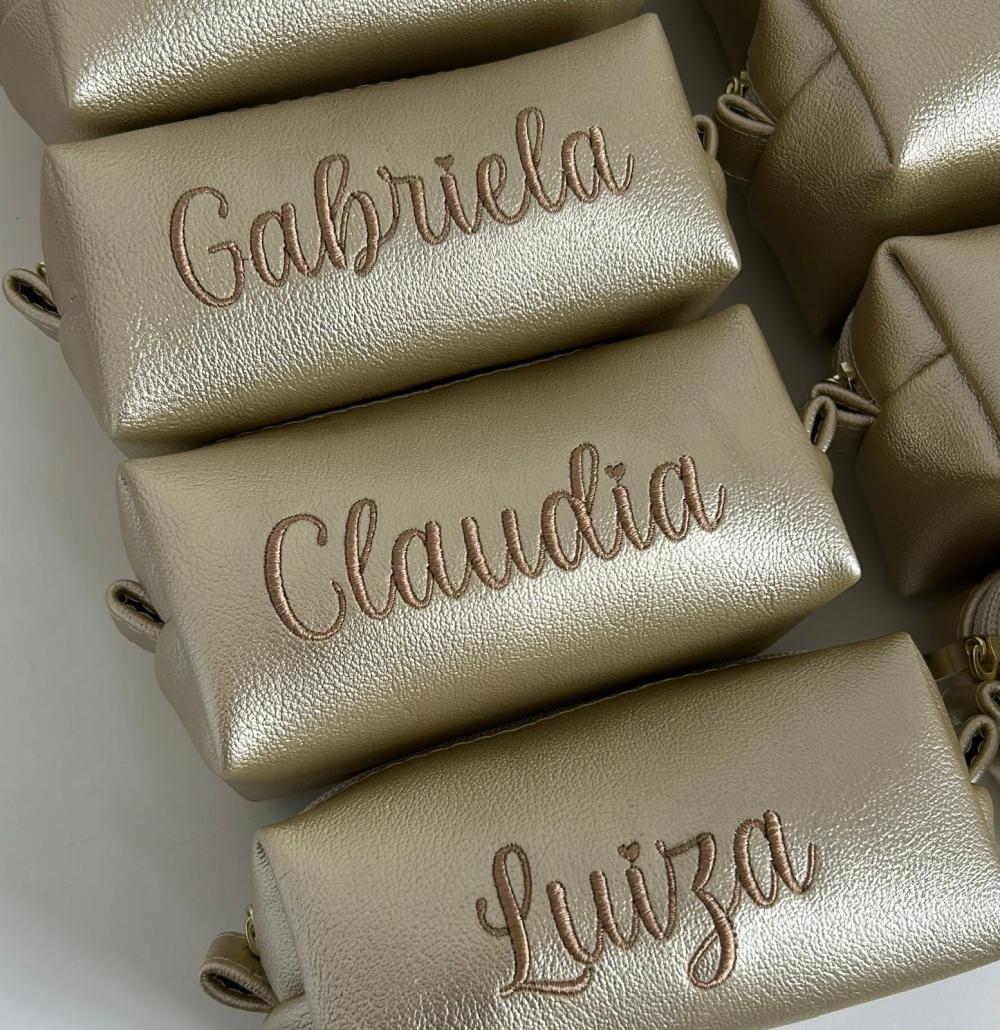Necessarie Box P Personalizada Bordada Madrinhas e Padrinhos