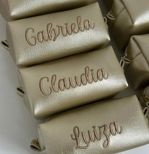 Necessarie Box P Personalizada Bordada Madrinhas e Padrinhos