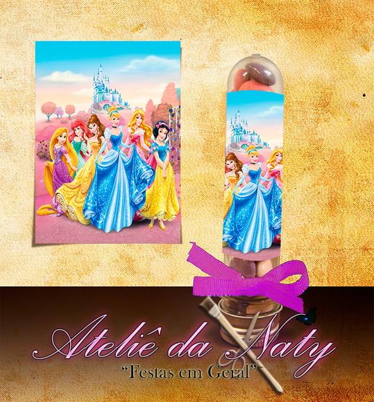 Adesivo P/ Tubete - Princesas
