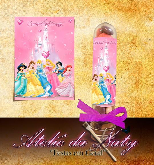 Adesivo P/ Tubete - Princesas