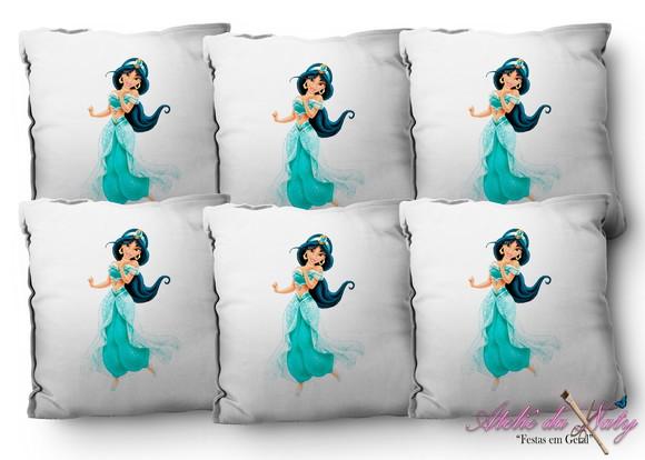 Almofada 15x15 - Jasmin e Aladdin