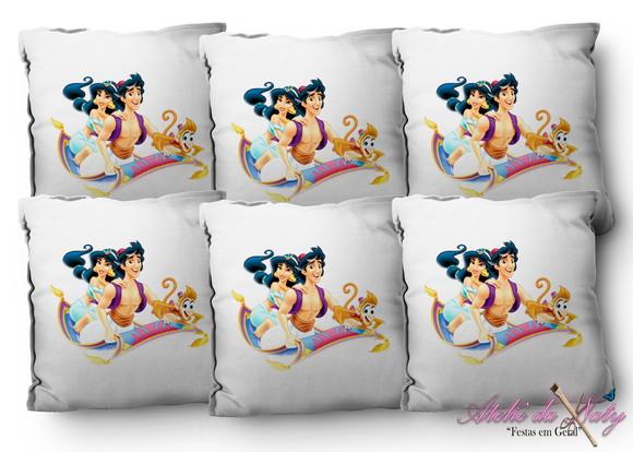 Almofada 15x15 - Jasmin e Aladdin