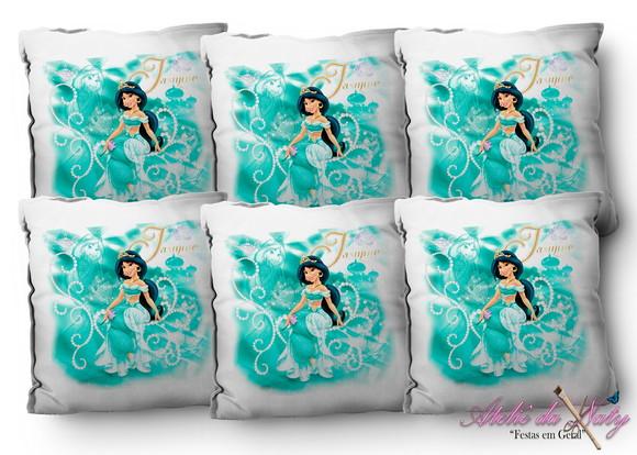 Almofada 15x15 - Jasmin e Aladdin