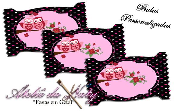 Bala Personalizada - Corujinha