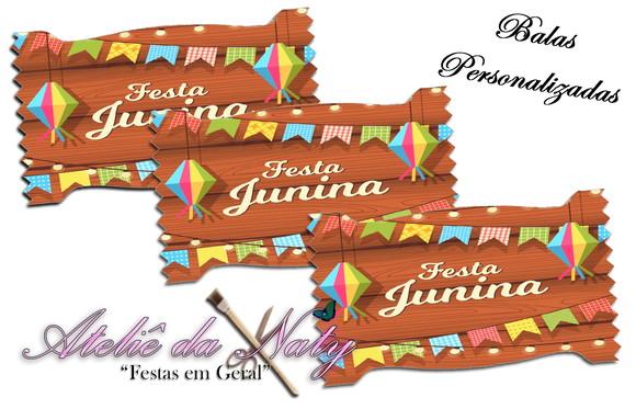Bala Personalizada - Festa Junina