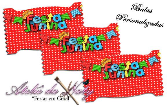 Bala Personalizada - Festa Junina