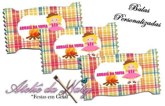 Bala Personalizada - Festa Junina