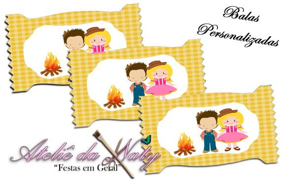 Bala Personalizada - Festa Junina