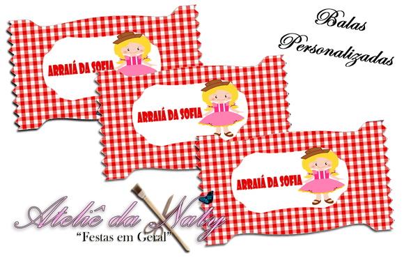 Bala Personalizada - Festa Junina