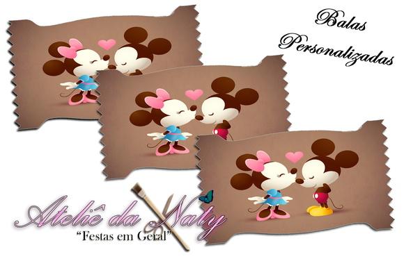 Bala Personalizada - Mickey e Minnie