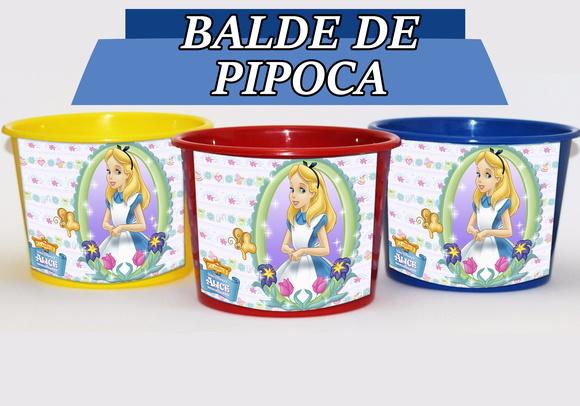 Baldinho Para Pipoca - Alice no País das Maravilhas