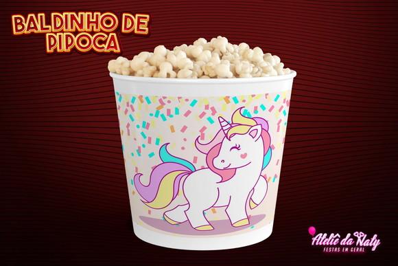 Baldinho para Pipoca - Unicórnio