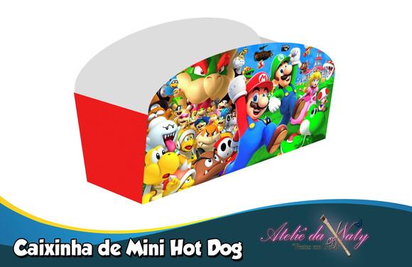 Caixinha de Mini Hot Dog - Mario Bros