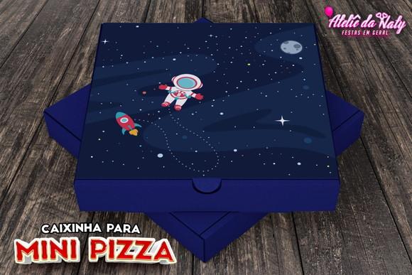 Caixinha de Mini Pizza - Astronauta