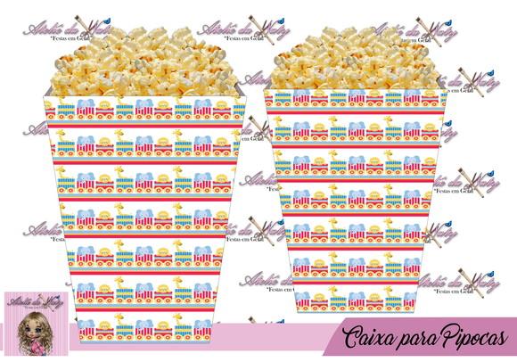 Caixinha Para Pipoca - Circo