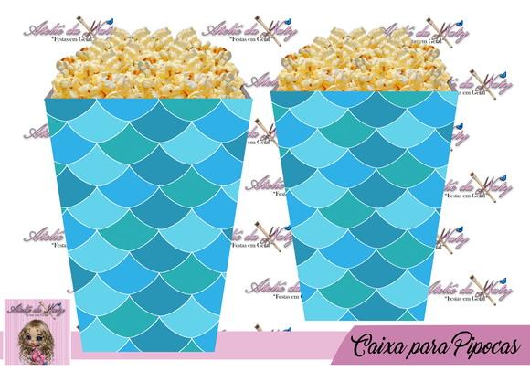 Caixinha Para Pipoca - Pequena Sereia