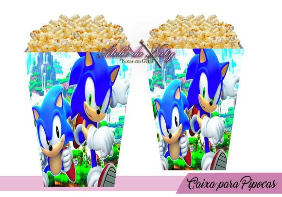 Caixinha Para Pipoca - Sonic