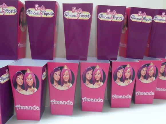 Caixinha Para Pipoca Barbie