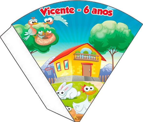 Cone Personalizado - Fazendinha