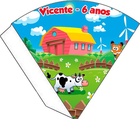 Cone Personalizado - Fazendinha