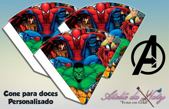 Cone Personalizado - Os Vingadores