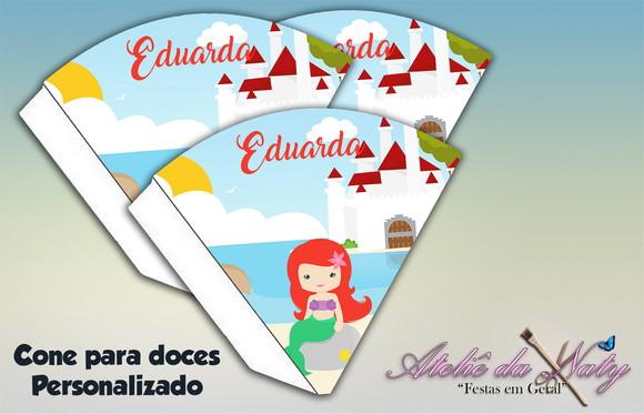 Cone Personalizado - Pequena Sereia