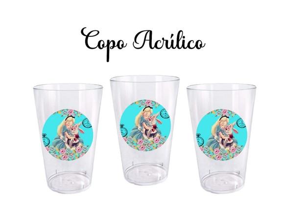Copo Acrílico - Alice no País das Maravilhas