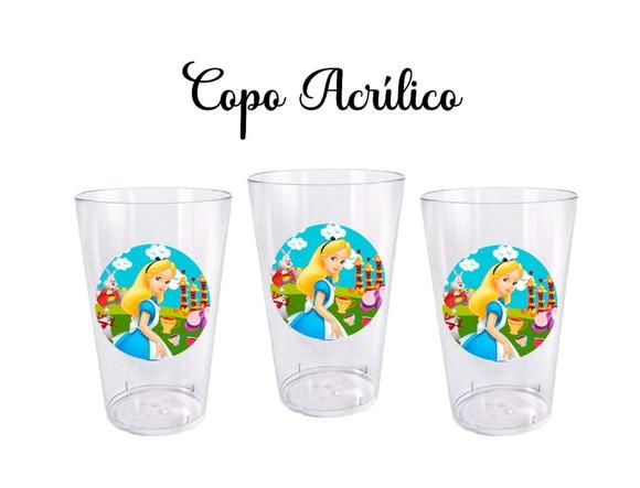 Copo Acrílico - Alice no País das Maravilhas