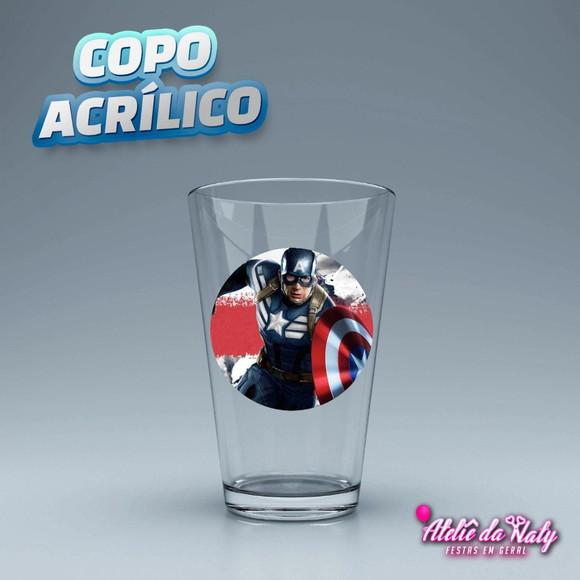 Copo Acrílico - Capitão América