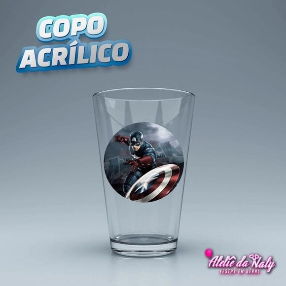Copo Acrílico - Capitão América