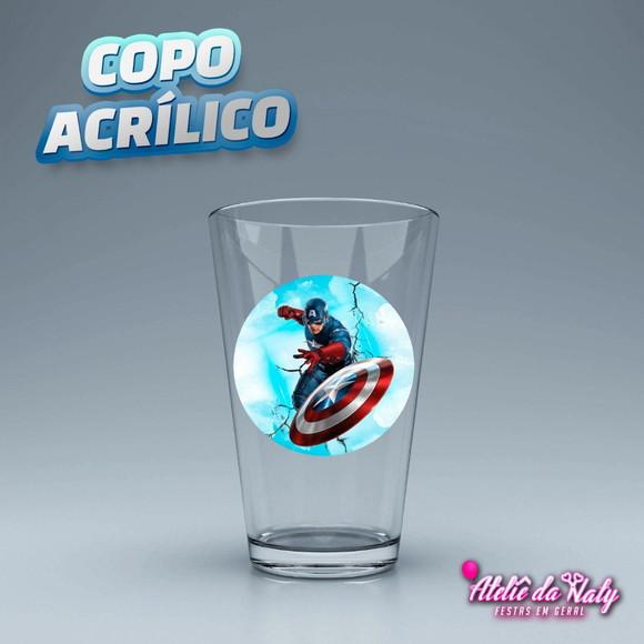 Copo Acrílico - Capitão América