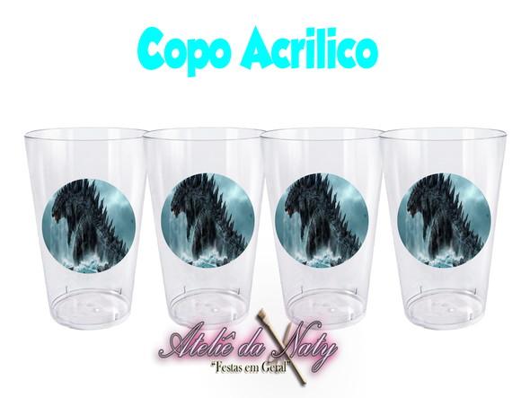 Copo Acrílico - Godzilla