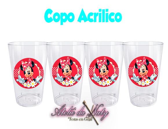 Copo Acrílico - Minnie Mouse