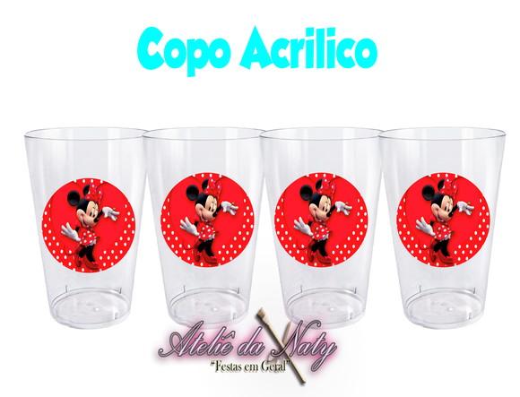 Copo Acrílico - Minnie Mouse