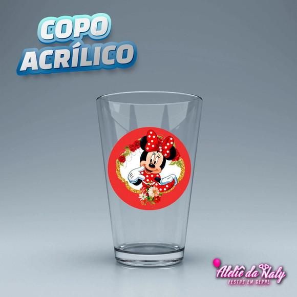 Copo Acrílico - Minnie Vermelha