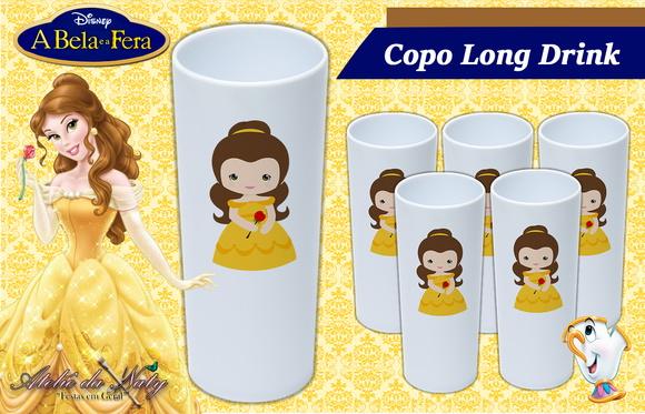 Copo Long Drink -Bella e a Fera