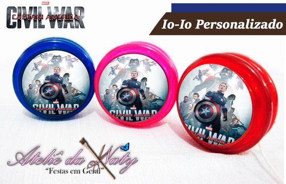 Io-Iô Personalizado - Capitão América 3