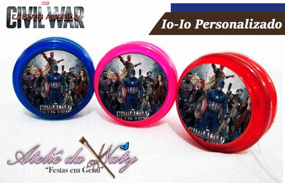 Io-Iô Personalizado - Capitão América 3