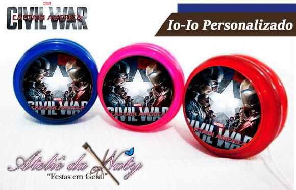 Io-Iô Personalizado - Capitão América 3