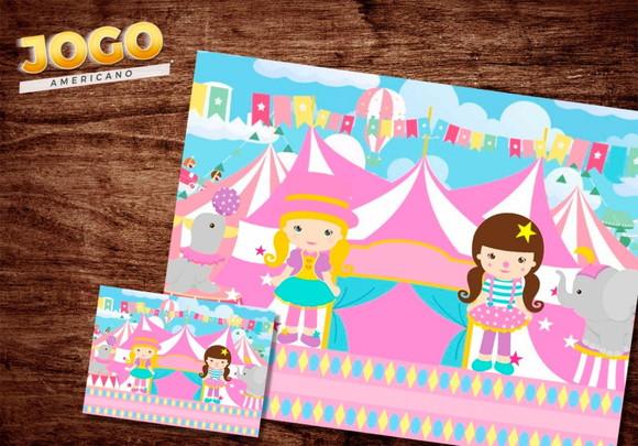 Jogo Americano - Circo Rosa