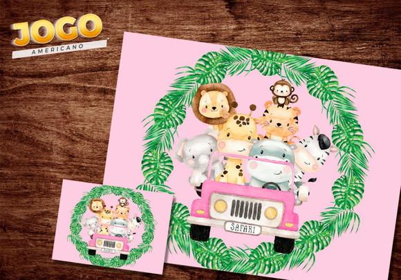 Jogo Americano - Safari Rosa
