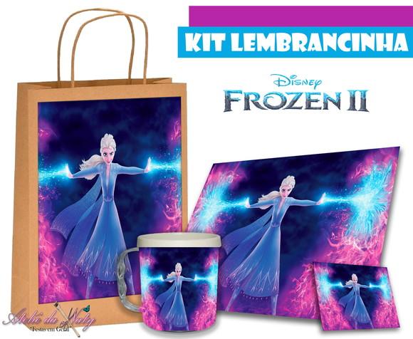 Jogo Americano + Caneca + Sacola Kraft - Frozen 2