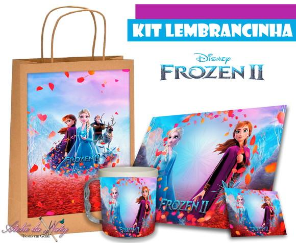 Jogo Americano + Caneca + Sacola Kraft - Frozen 2