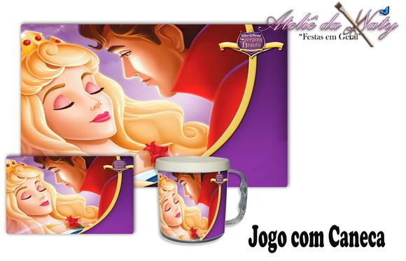 Jogo Americano com Caneca - Bela Adormecida