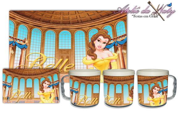 Jogo Americano com Caneca - Bela e a Fera