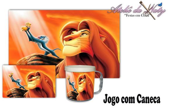 Jogo Americano com Caneca - Rei Leão