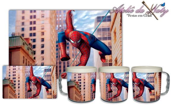 Jogo Americano com Caneca - Spider Man